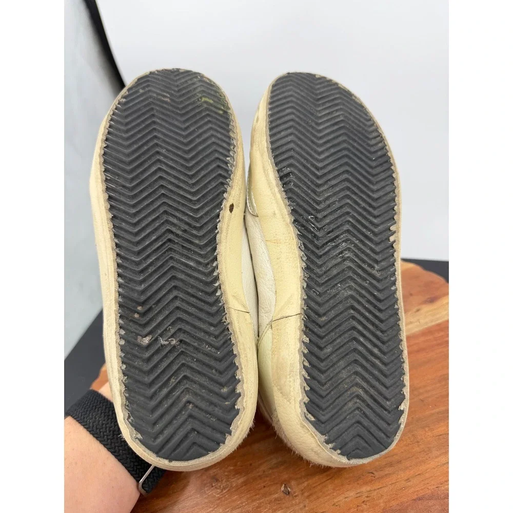 Golden Goose Super-Star Sneakers Women 37 White Leather Pony Hair Distressed
